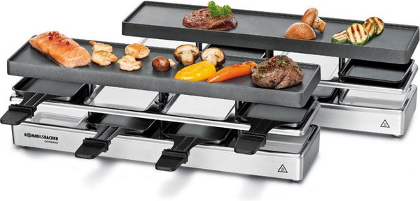 Rommelsbacher Raclettegrill RC 1600 Fun for 4+4 in Silber