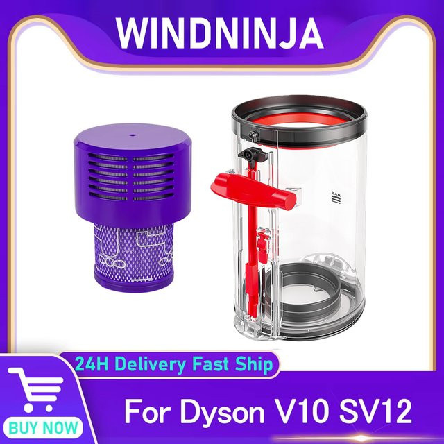 HEPA Filter Kit für Dyson V10 SV12 Staubsauger Zubehör Ersatzteil für Staubbehälter und Deckel - Bild 1