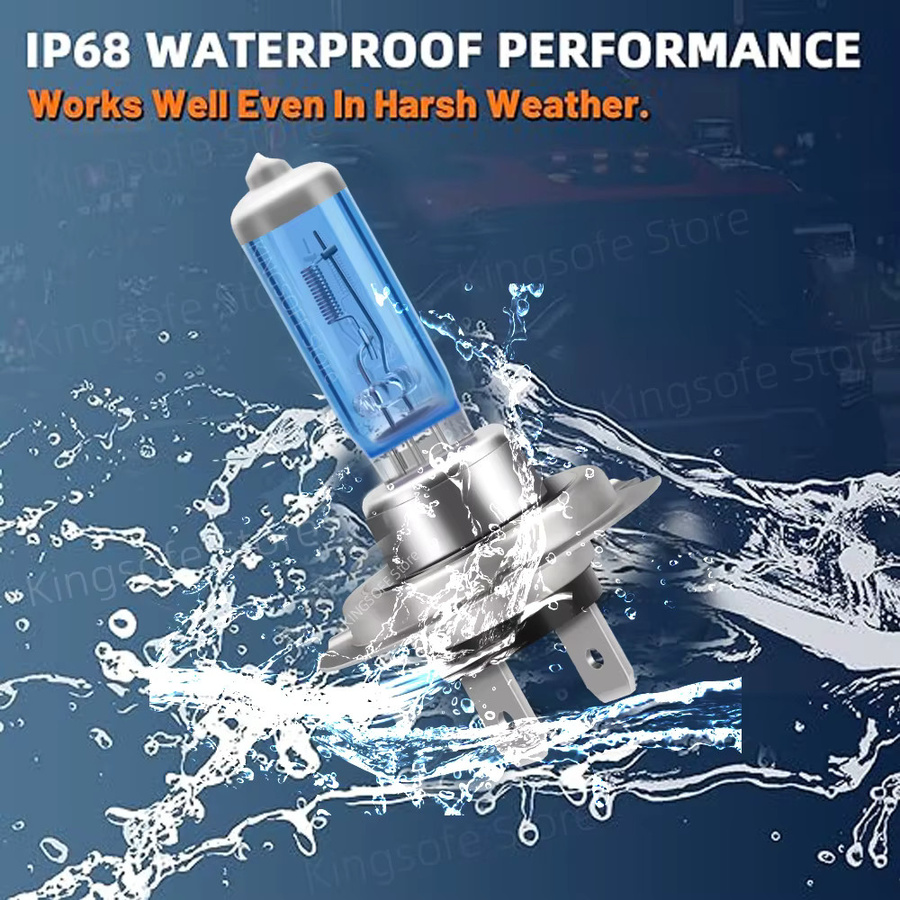 KINGSOFE Superhelle Halogen-Autoscheinwerfer für Nebelscheinwerfer 24W-100W 12V H1 H4 H7 H8 H9 H11 9005 9006 9007 9012 9145 5202 880 HB3 HB4 H13 - Bild 4