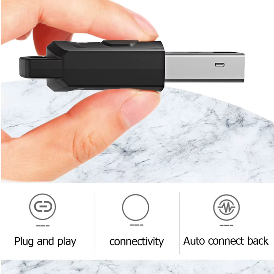 Kebidu Bluetooth 5.0 Audio-Adapter für PS5, PS4 und PC in Schwarz - Bild 3