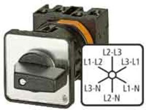 Eaton Instrumenten-Umschalter T0-3-8007/E mit 0-Stellung in Schwarz IP65 - Bild 1
