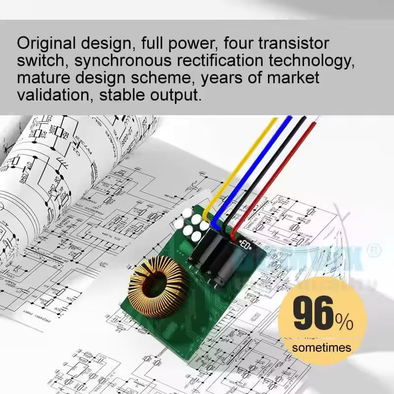 DCMWX DC-Batterieladegerät Automatischer Boost-Buck Wandler mit 28 Stufen für 9V bis 48V zu 12,6V 13,8V 14,6V 25,2V 29,4V CC CV - Bild 2