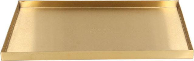 TOMTOP JMS Aufbewahrungstablett aus Metall in Gold und Beige, rechteckiges Schmuck- und Kosmetik-Display aus Edelstahl - Bild 1
