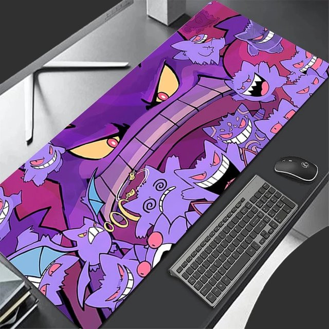 Bandai Pokemon Gengar Anime Extended Gaming-Mauspad in Lila als große Schreibtischunterlage für PC und Laptop - Bild 1