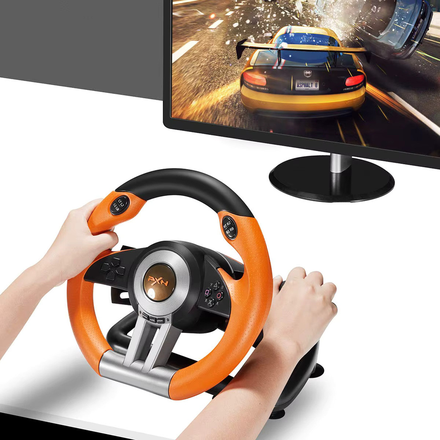 PXN V3 Pro Gaming-Lenkrad in Orange für PC, PS3, PS4, Xbox One, Xbox Series X/S und Nintendo Switch - Bild 3