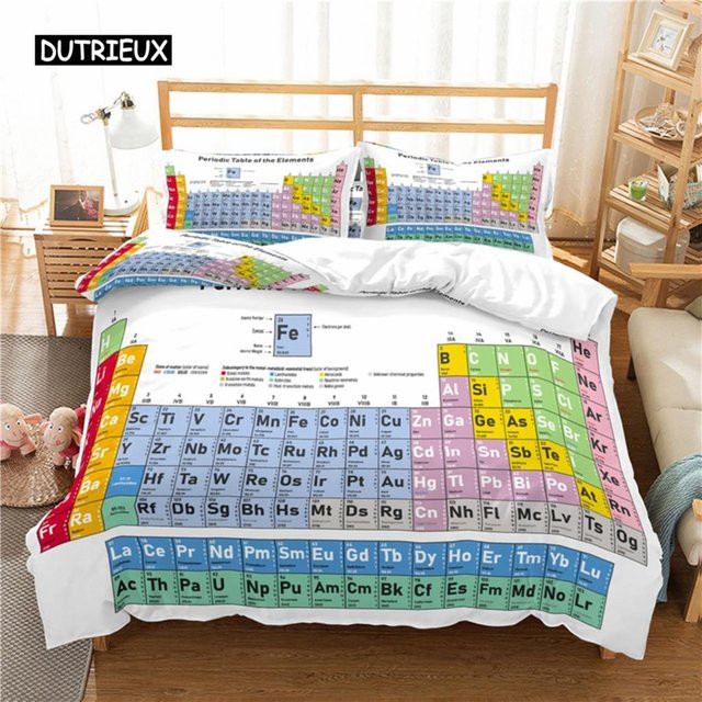 Bettwäsche-Set Periodensystem der Elemente von Binchi Outdoor Product aus Mikrofaser, Mehrfarbig, B/H: 155 x 215 cm - Bild 1