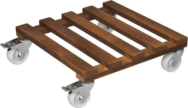 Wagner Multiroller Transportroller aus Holz in Braun B/T: 45 x 45 cm - Bild 1