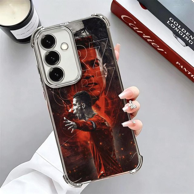 Weiche Handyhülle Fußballstar CR7 Ronaldo für Samsung Galaxy A-Serie in Rot - Bild 1