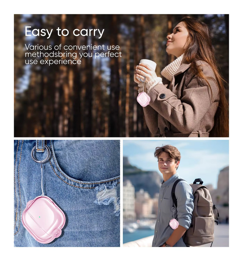 Fancan Schutzhülle für Apple AirPods Pro 3 (2025) mit Sicherheitsschloss und Reinigungsset in Schwarz, Grün oder Pink - Bild 3