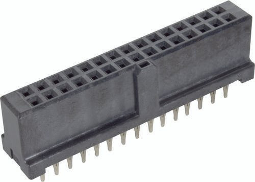 HARTING Federleiste 09195307829 aus Messing in Schwarz mit 2 Reihen - Bild 1