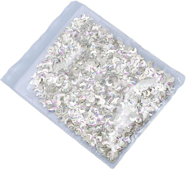 Koogeelife Halbmond Strass Nail Art Schmuck, White, Glänzend, Unisex - Bild 1