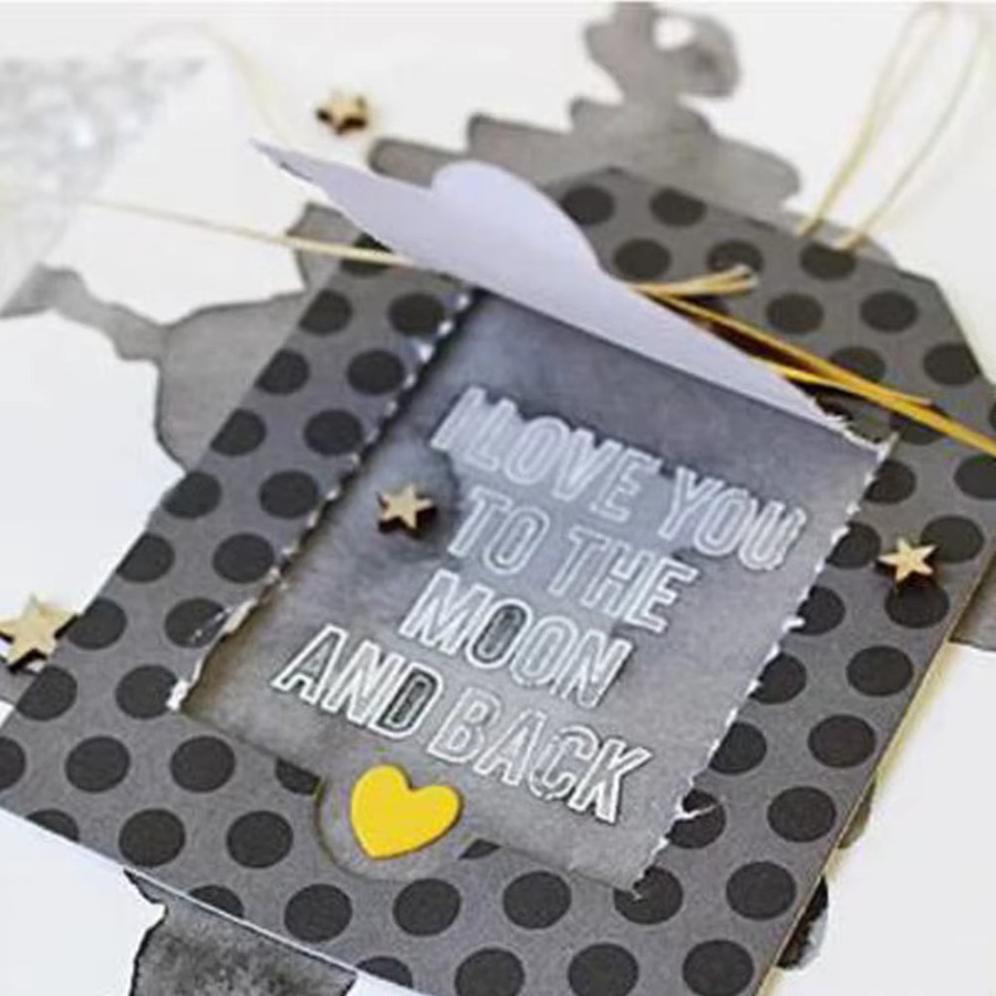 Metall-Stanzformen Pop-Up-Tag in Silber für Kartenherstellung, Scrapbooking und Kunsthandwerk - Bild 3