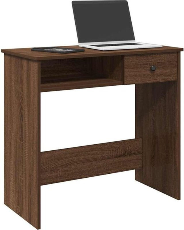 Vidaxl Schreibtisch in Braun aus Holzwerkstoff, Modern und Klassisch, B/T/H: 80 x 40 x 75 cm - Bild 1