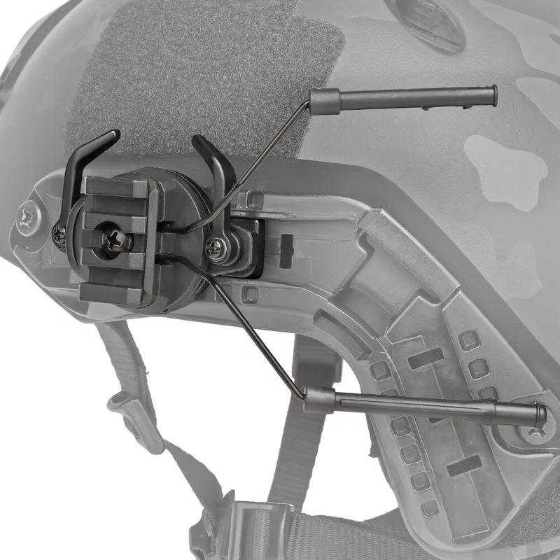 BOOIU Taktische Schienenhalterungen für Headsets mit 360-Grad-Drehung, Helmschienenadapter für Airsoft in Grün - Bild 4