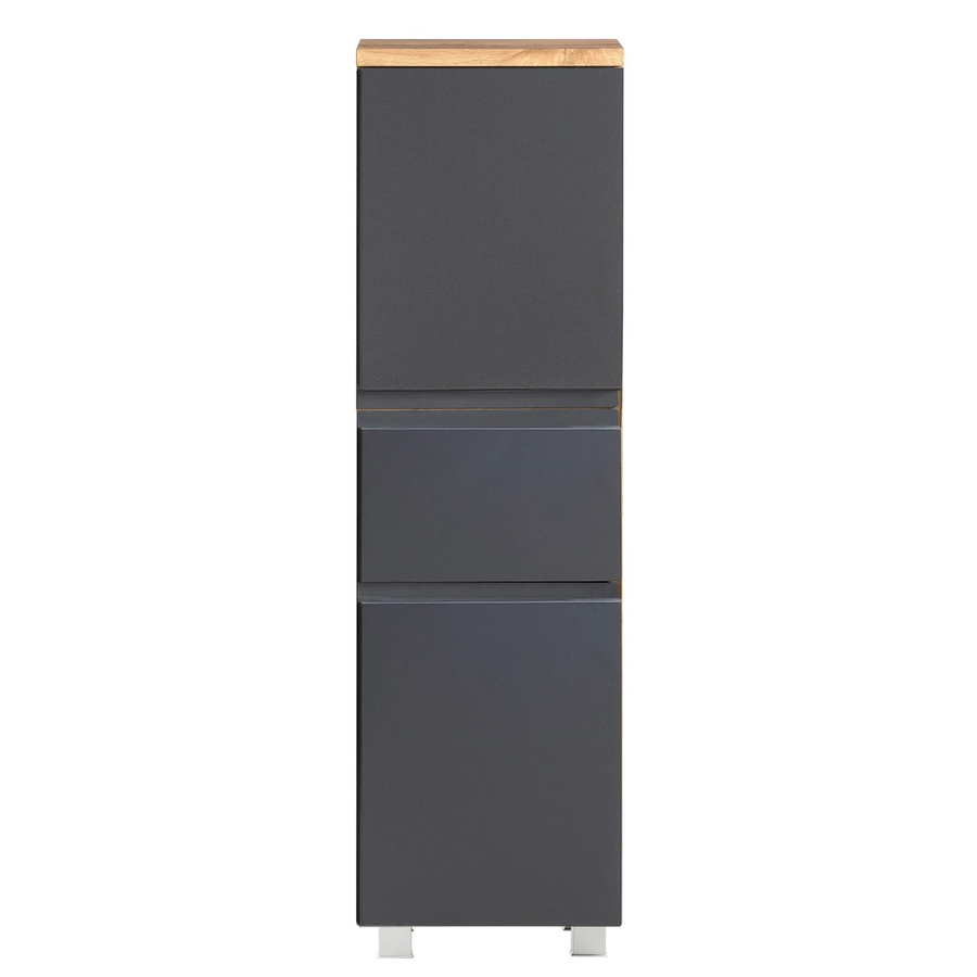 Held Möbel Midischrank Ancona in matt Grau-Wotaneiche, B/T/H: 40 x 35 x 130 cm - Bild 2