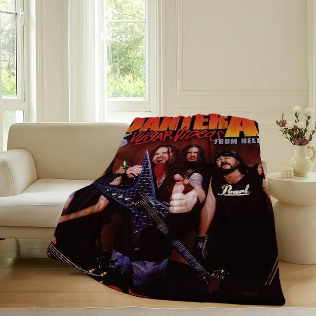 Pantera Rockband Decke aus Polyester in Schwarz, B x H: 75 x 100 cm - Bild 1
