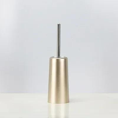 Goldene Toilettenbürste mit Halter aus Metall und Kunststoff von Big Tree Home Furnishings für dein Badezimmer - Bild 1