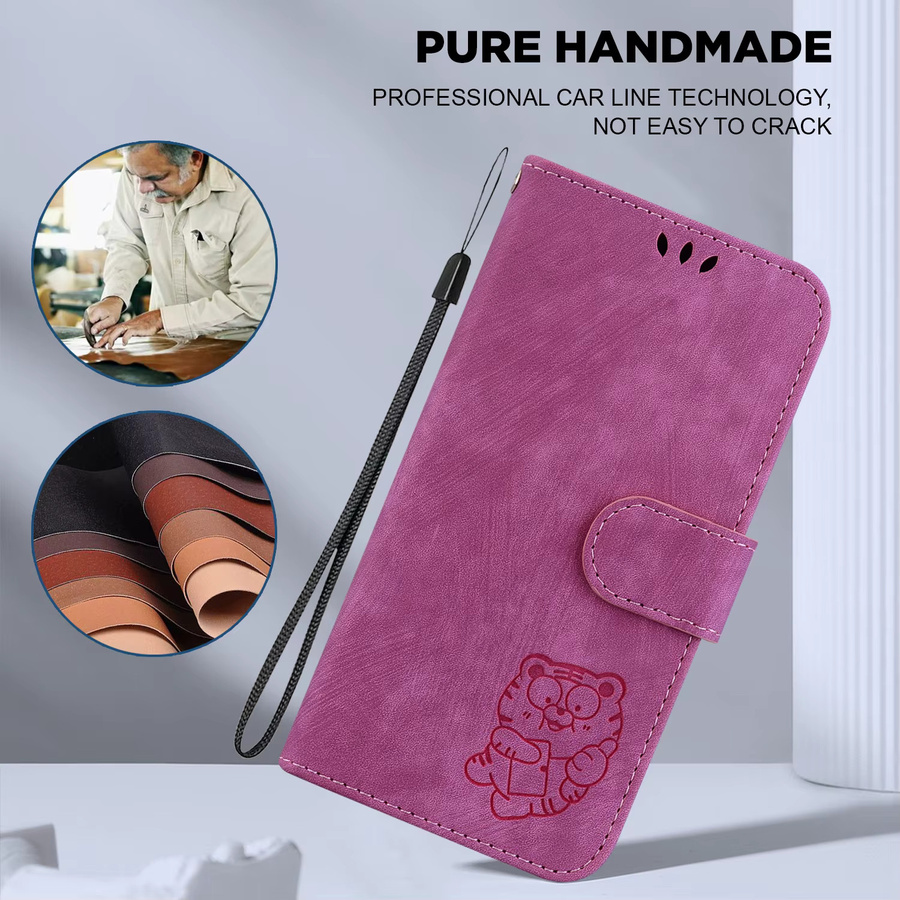 Magnetische Leder-Handyhülle für OnePlus in Lila als Brieftaschen-Schutzhülle - Bild 2