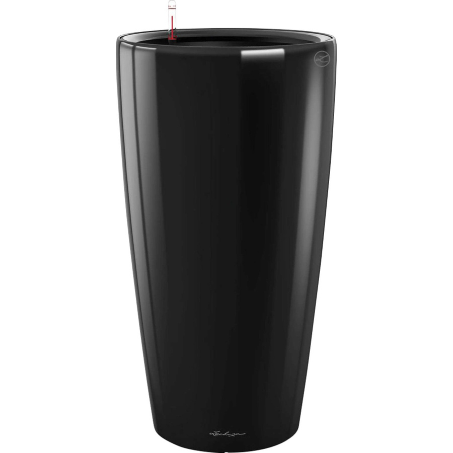 Lechuza Pflanzgefäß Rondo Premium Schwarz hochglanz Höhe: 75 cm - Bild 2