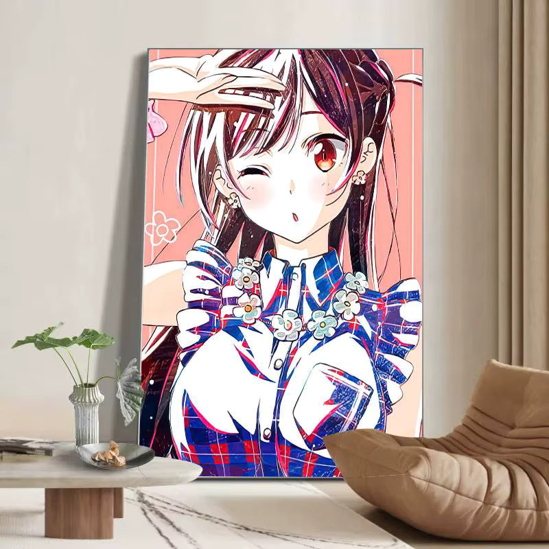 Wasserfester Anime Wandaufkleber Ichinose Chizuru Motivposter aus Papier in Mehrfarben - Bild 5
