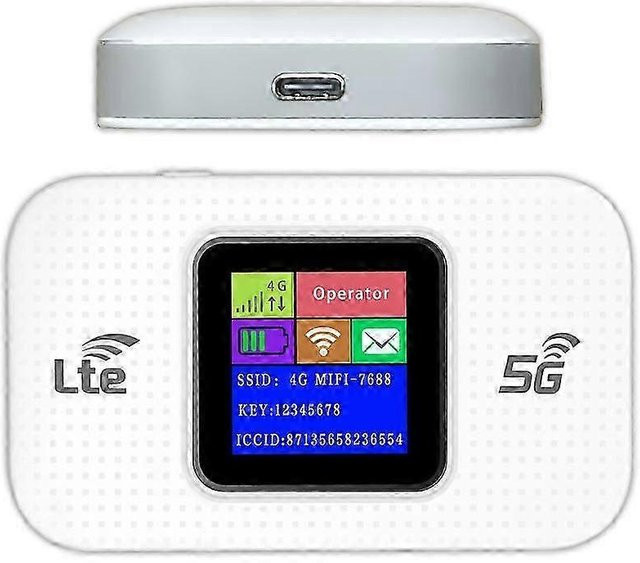 Needme Mobiler 5G LTE WLAN Hotspot Reise-Router in Weiß für globale Nutzung - Bild 1