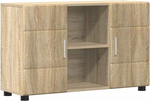 vidaXL Sideboard FLORIN mit Regal in Sonoma-Eiche, B/T/H: 88,5 x 30,5 x 55,5 cm - Bild 1