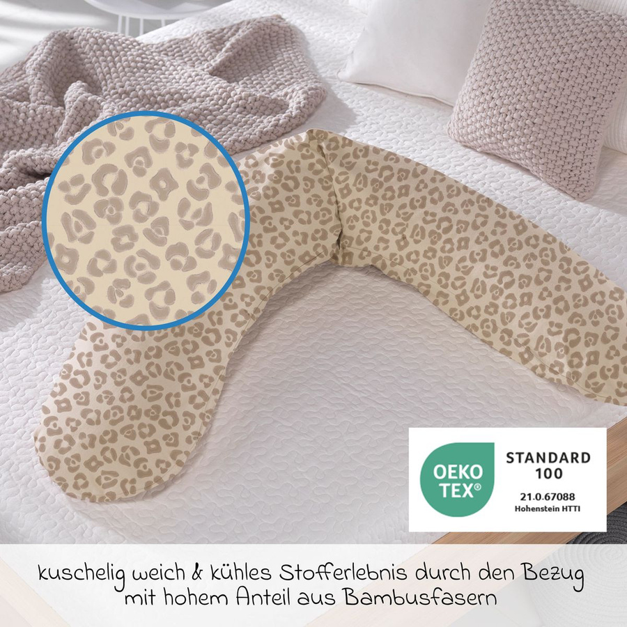 Theraline Stillkissen Das Original mit Polyesterhohlfaser-Füllung und Bamboo-Bezug in Beige, Länge: 190 cm - Bild 2