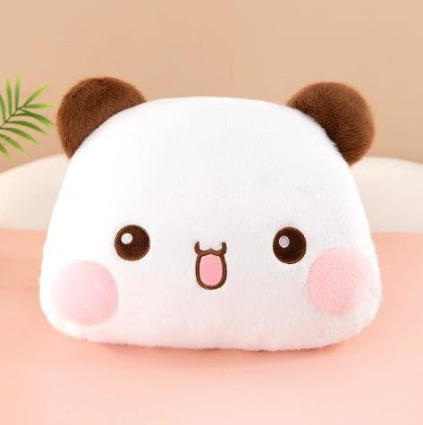 Bubu Dudu Plüschkissen von Yiran toy, weißes Panda Bärenpuppen Stofftier als weiches Dekokissen für Sofa oder Auto - Bild 1