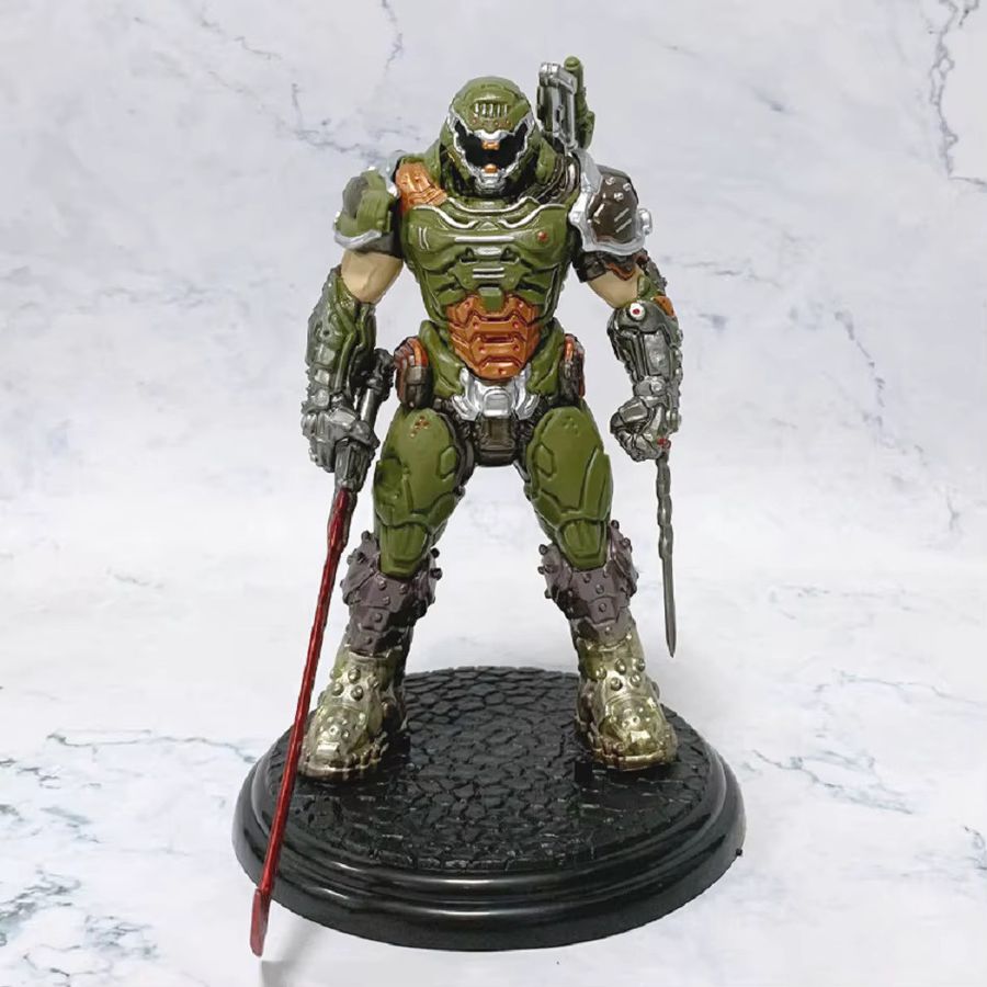 Bandai Doom Slayer Action Figure aus PVC als Sammlerstatue und Desktop Ornament, Höhe: 21 cm - Bild 3
