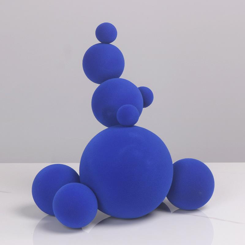 Nordisch Modern Dekorative Runde Kugel mit abstrakten Ornamenten für Wohnzimmer und Büro, B/H/T: 20,0 x 29,0 x 8,0 cm - Bild 1