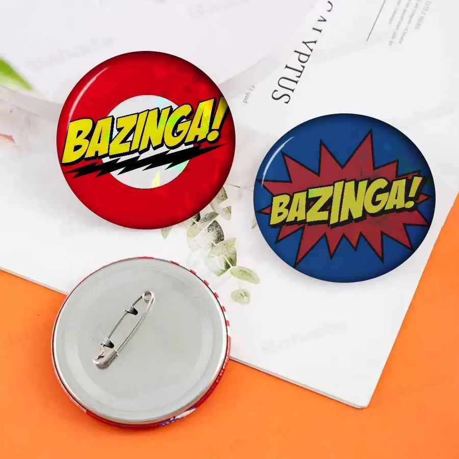 kayou Brosche, The Big Bang Theory Bazinga Cartoon, Metall, Unisex - Bild 2