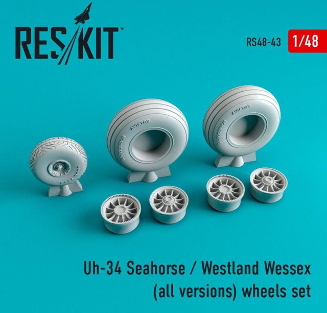 ResKit Models Uh-34 Seahorse/Westland Wessex (all versions) Wheels set, Zubehör, 1:48 - Bild 1