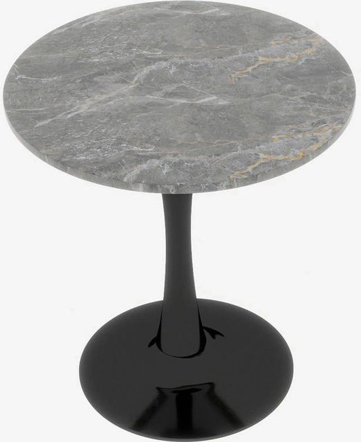 okwish Couchtisch mit Marmor Tischplatte in Schwarz für Wohnzimmer und Esszimmer B/T/H: 70 x 70 x 72 cm - Bild 1