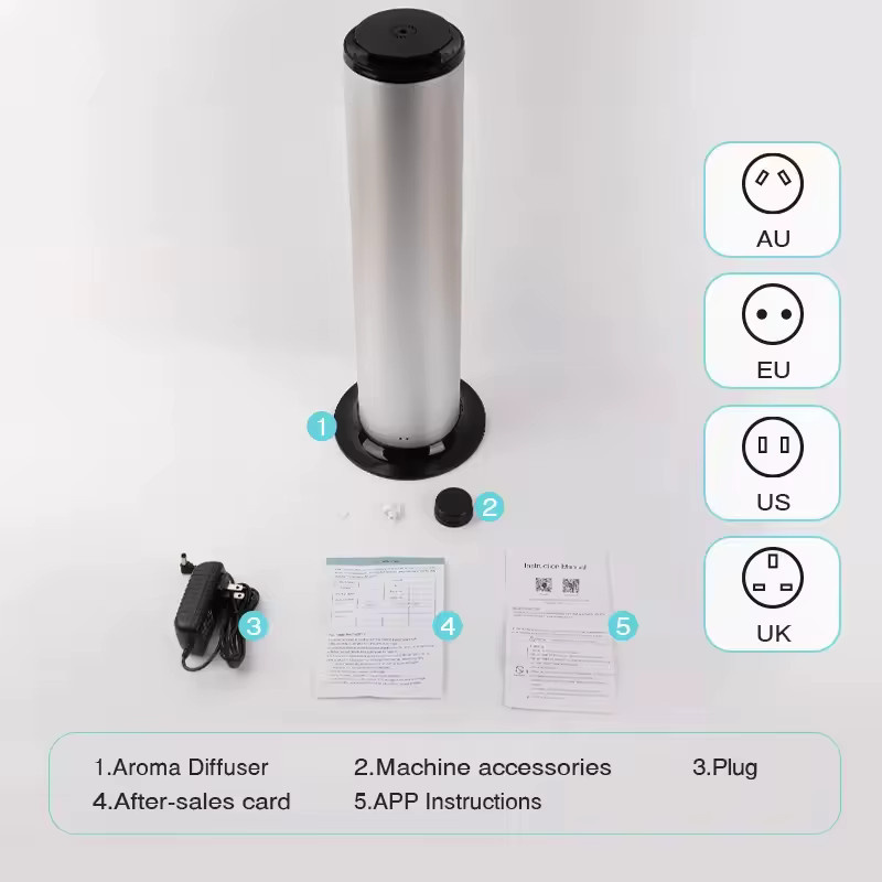 Namste Aroma-Diffusor mit WLAN und Bluetooth, Elektrische Aromatherapie-Maschine in Silber, 500 ml - Bild 4