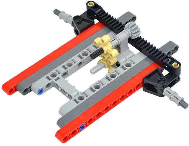 Leduo Technische Auto Vorderachsaufhängung Lenksystem DIY Steine Bausteine, Grau - Bild 1