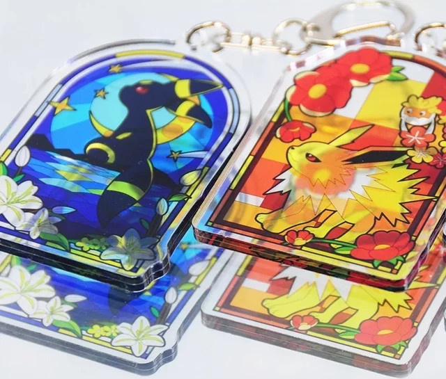 Keeppley Acryl Anime Eeveelution Schlüsselanhänger und Fensteranhänger Multicolor - Bild 1