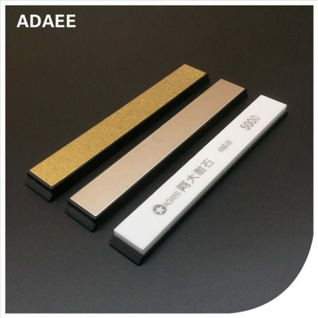 Adaee Titan-Diamant-Schleifstein Set für Bleistiftspitzer, 3 Stück, Körnung 240, 800, 5000, B/H/T: 5,9 x 0,8 x 0,2 cm - Bild 1