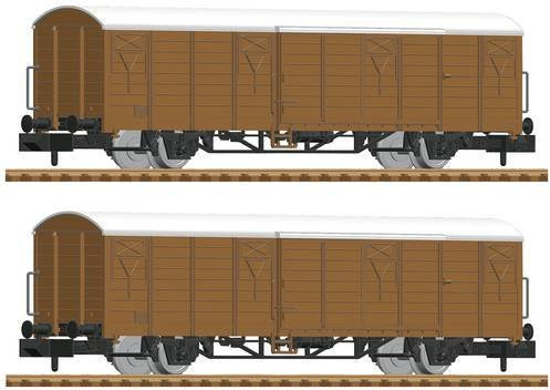 Fleischmann 826213 N 2er-Set Gedeckte Güterwagen der DB-AG - Bild 1