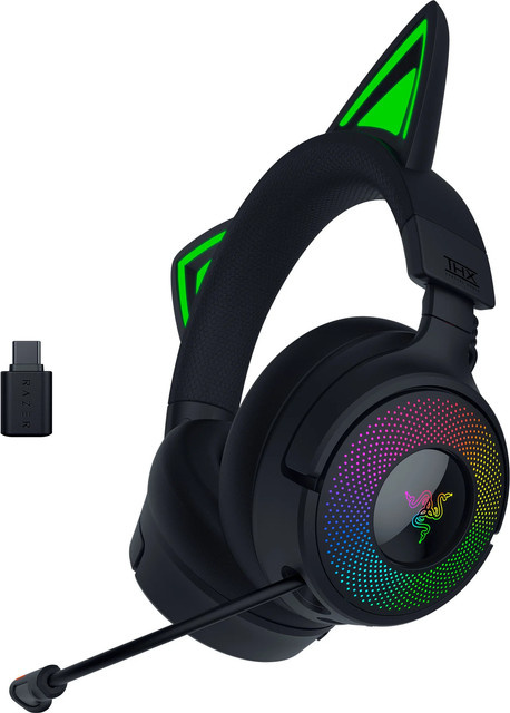 Razer Kraken Kitty V3 Pro Gaming-Headset in Schwarz mit Bluetooth und USB-C für PC und Mobile - Bild 1