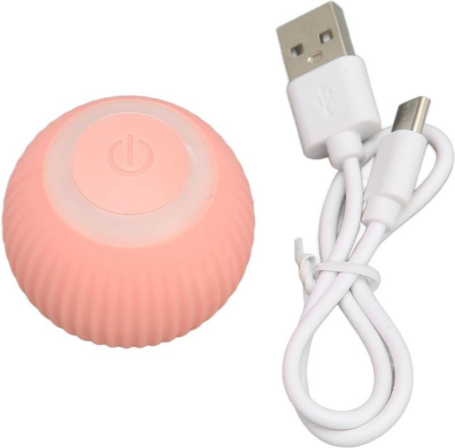 TOMTOP JMS Interaktives Katzenspielzeug Ball, USB wiederaufladbar, rosa - Bild 1
