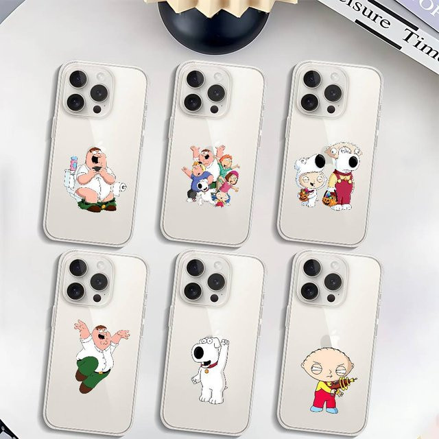 Mesuca Handyhülle F-Family-Es Guy für iPhone 11 bis iPhone 17 Pro Max Mini Plus, transparente stoßfeste Silikonhülle - Bild 1