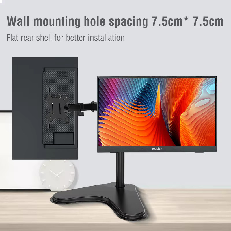 Anmite Tragbarer 15,6 Zoll Touch-Monitor mit Full HD 1080P HDR IPS Display in Schwarz mit USB-C und HDMI Anschluss für Laptop, Smartphone und Gaming-Konsolen - Bild 2