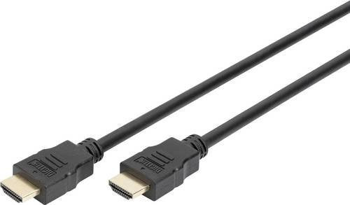 Digitus HDMI High Speed Kabel mit Ethernet und 4K UHD, Schwarz, Länge: 1,00 m - Bild 1