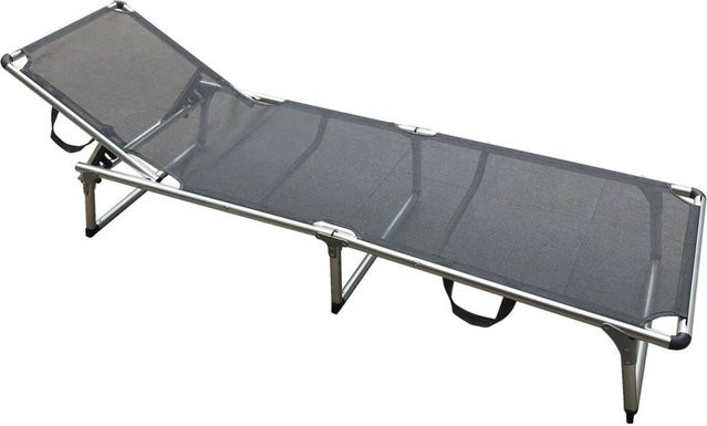 POCOline Sonnenliege aus pulverbeschichtetem Aluminium in Silber mit Textilene-Gewebe, B/H/L: 56 x 25 x 186 cm - Bild 1