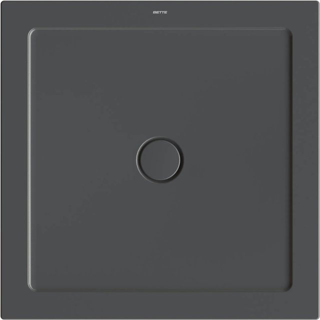Bette Duschwanne Stage Extraflach Quadrat aus Stahlemaille in Anthrazit Schwarz B/B: 90 x 90 cm - Bild 1