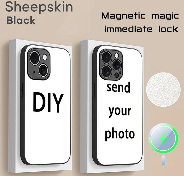 Personalisierte DIY-Muster-Handyhülle mit MagSafe für Apple iPhone 11 bis 16 Pro Max in Weiß - Bild 1