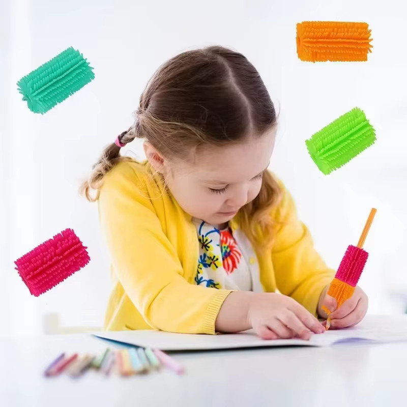 Meade Stifthalter zur Korrektur der Schreibhaltung für Kinder, TPR Schreibgreifer in Multicolour, 5 oder 10 Stück - Bild 2