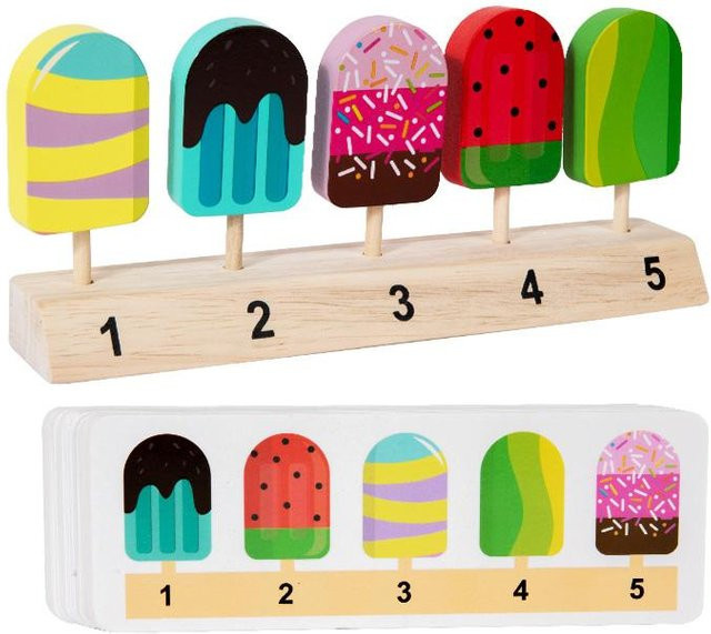 Yiran toy Montessori Eiscreme Spielzeug, Rollenspiel, Holz, ab 3 Jahre - Bild 1