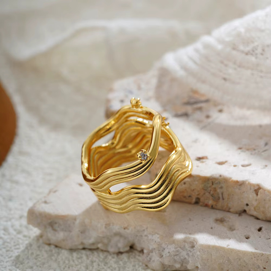 Erpels Ring Edelstahl, Vintage, Damen, Gold - Bild 2