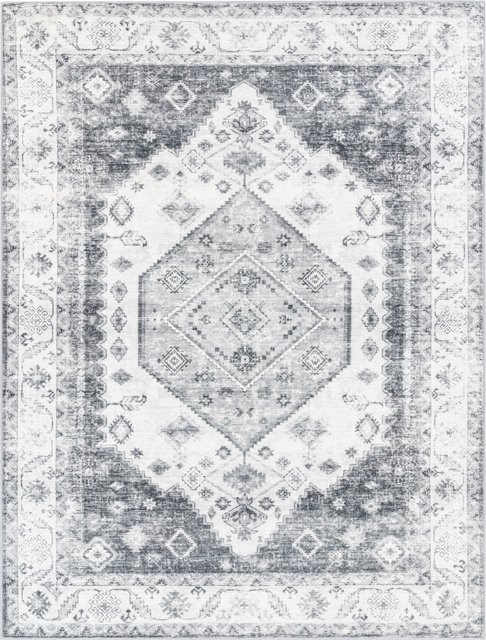 Waschbarer Teppich Cambria in Grau im Vintage-Design, Breite: 120 cm, Tiefe: 160 cm - Bild 1